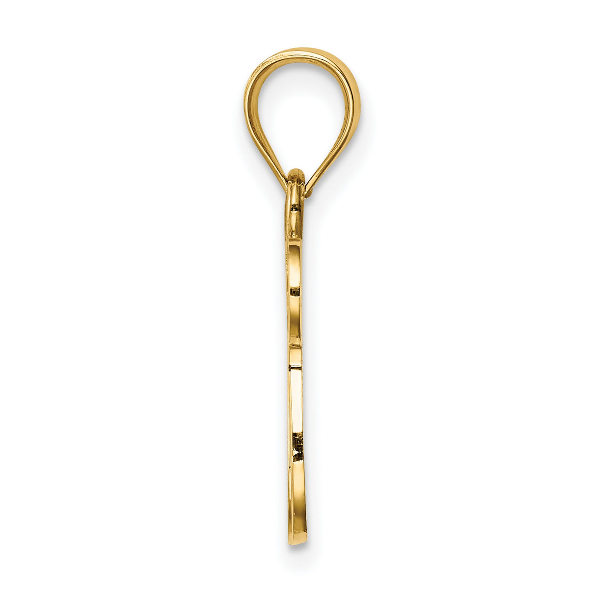 14k Yellow Gold Chai Pendant with Star of David Engraving, Jewish Symbol of Life and Faith