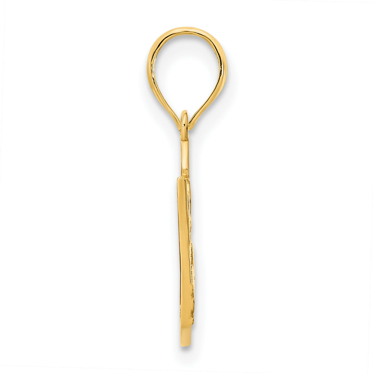 14k Yellow Gold Number 15 Crown Pendant, Quinceañera Charm, Coming of Age Jewelry for Women