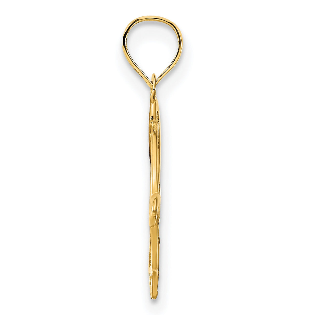 14k Yellow Gold Pendant with Openwork Celtic Knot Design, Symbolizing Eternity and Unity