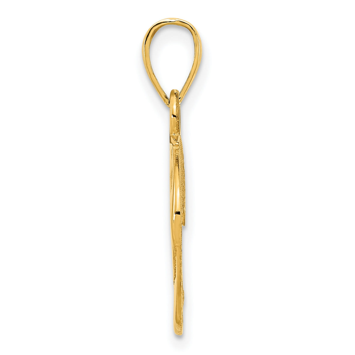 14k Yellow Gold Eagle Head Pendant, Bold Stylized Bird of Prey, Patriotic American Design