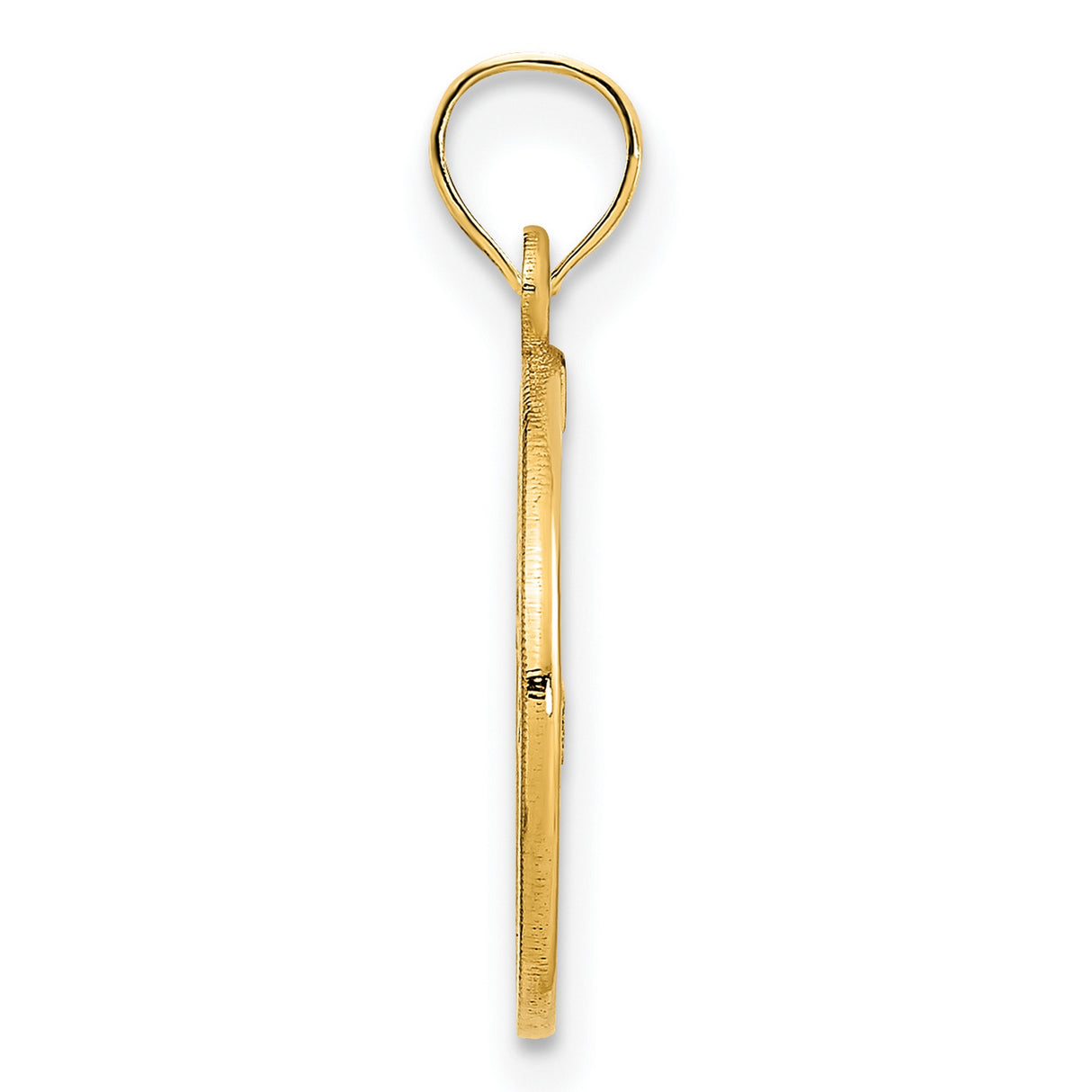 14k Yellow Gold Lighthouse Pendant with Compass Rose Design, Nautical Ocean Charm