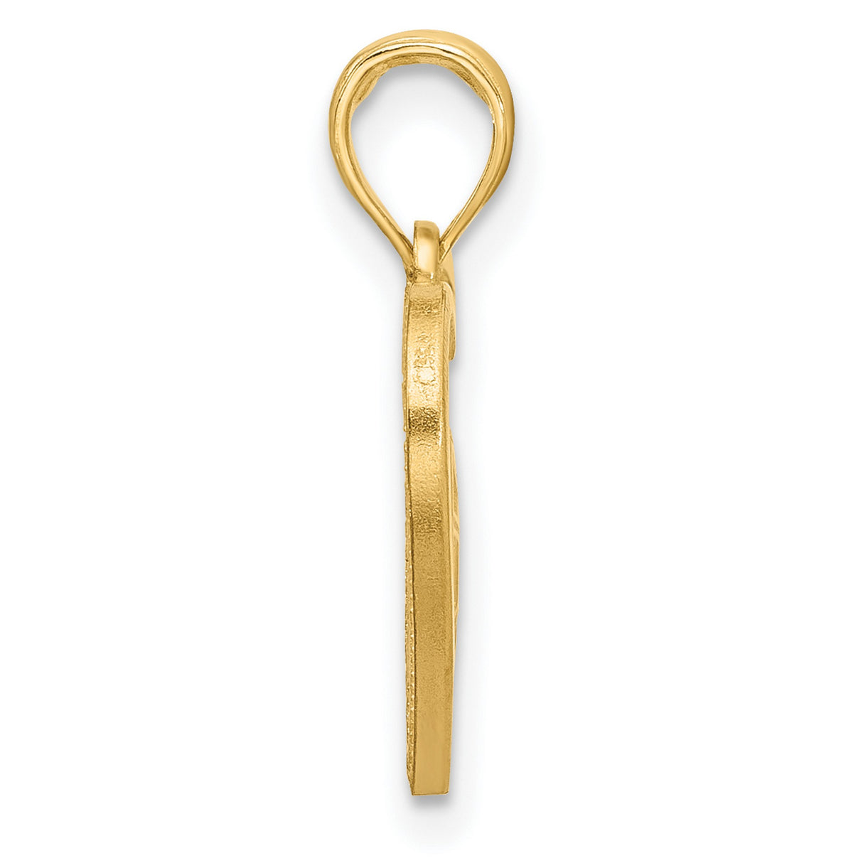 14k Yellow Gold Turtle Heart Pendant with Sea Turtle Centerpiece, Nautical Beach Theme