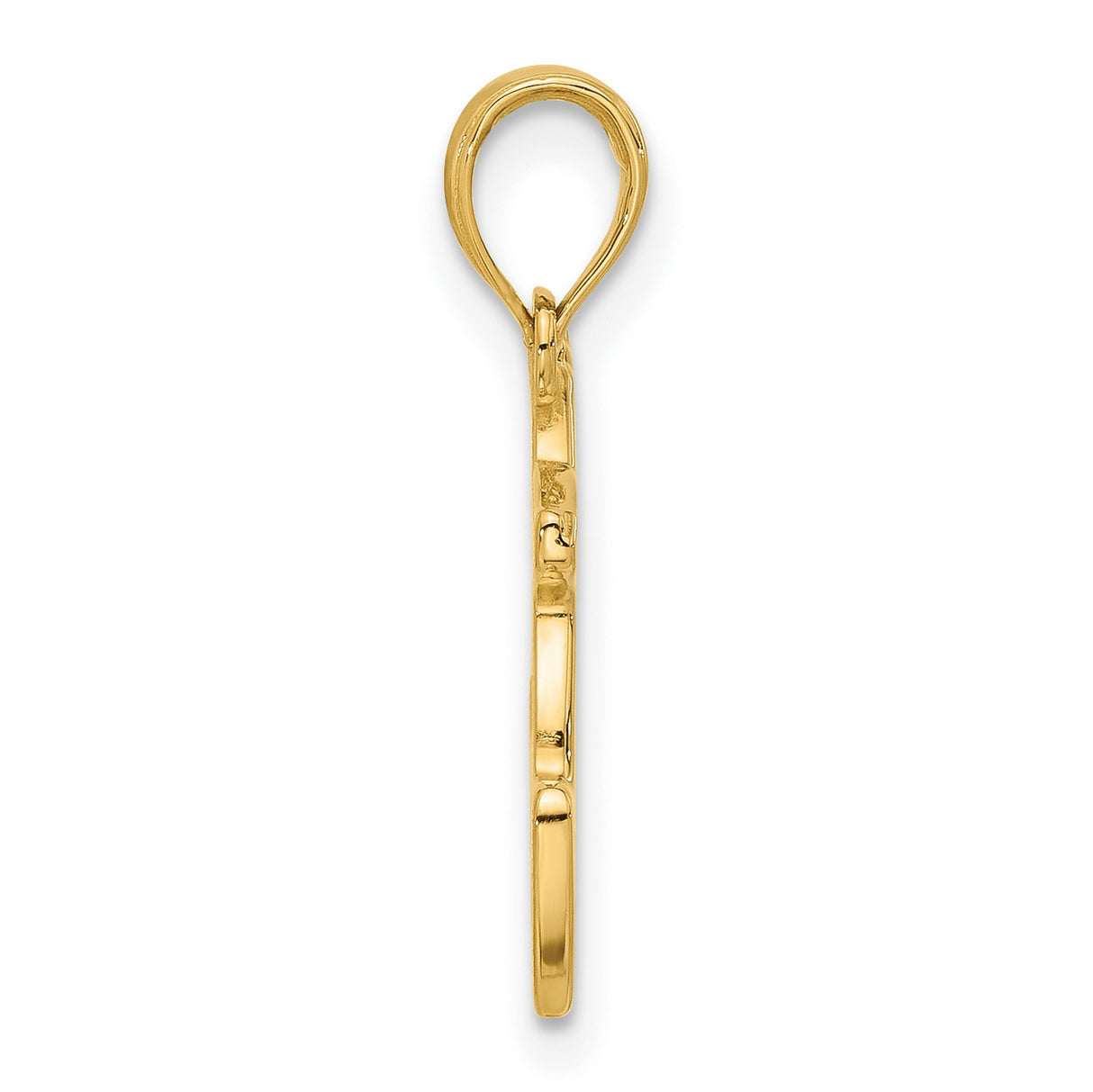 14k Yellow Gold Pendant with Leaping Reindeer Design, Christmas Holiday Theme Jewelry for Women