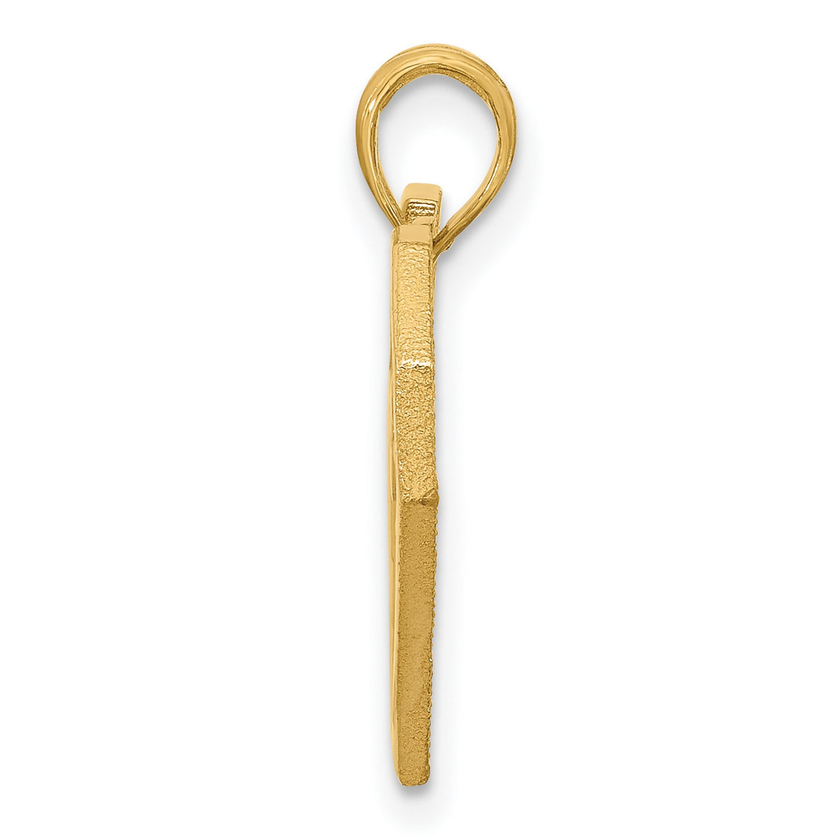 14k Yellow Gold Heart Pendant with Honeycomb Design and Bee Motif, Nature-Inspired Jewelry