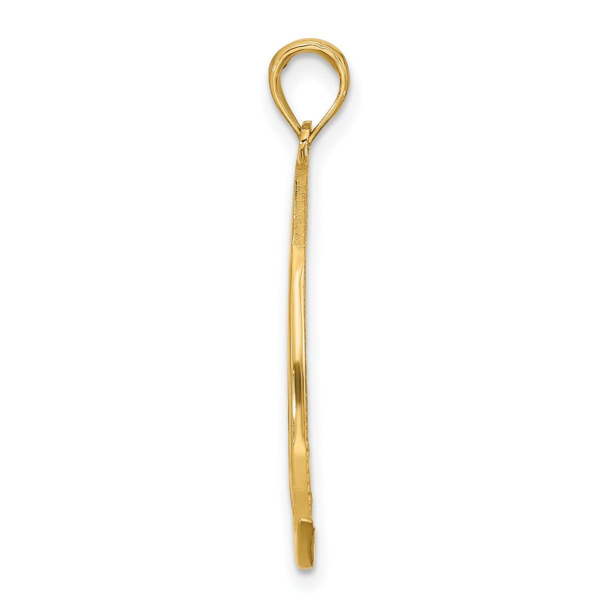 14k Yellow Gold Sailboat Pendant with Open Nautical Design, Lightweight Charm for Ocean Lovers