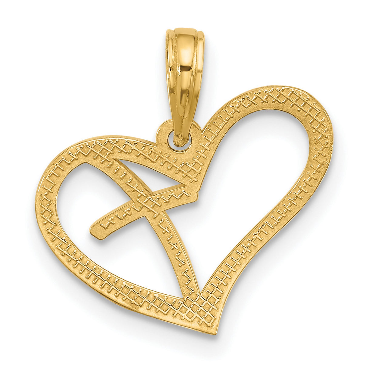 14k Yellow Gold Cross Pendant, Minimalist Religious Charm for Men and Women