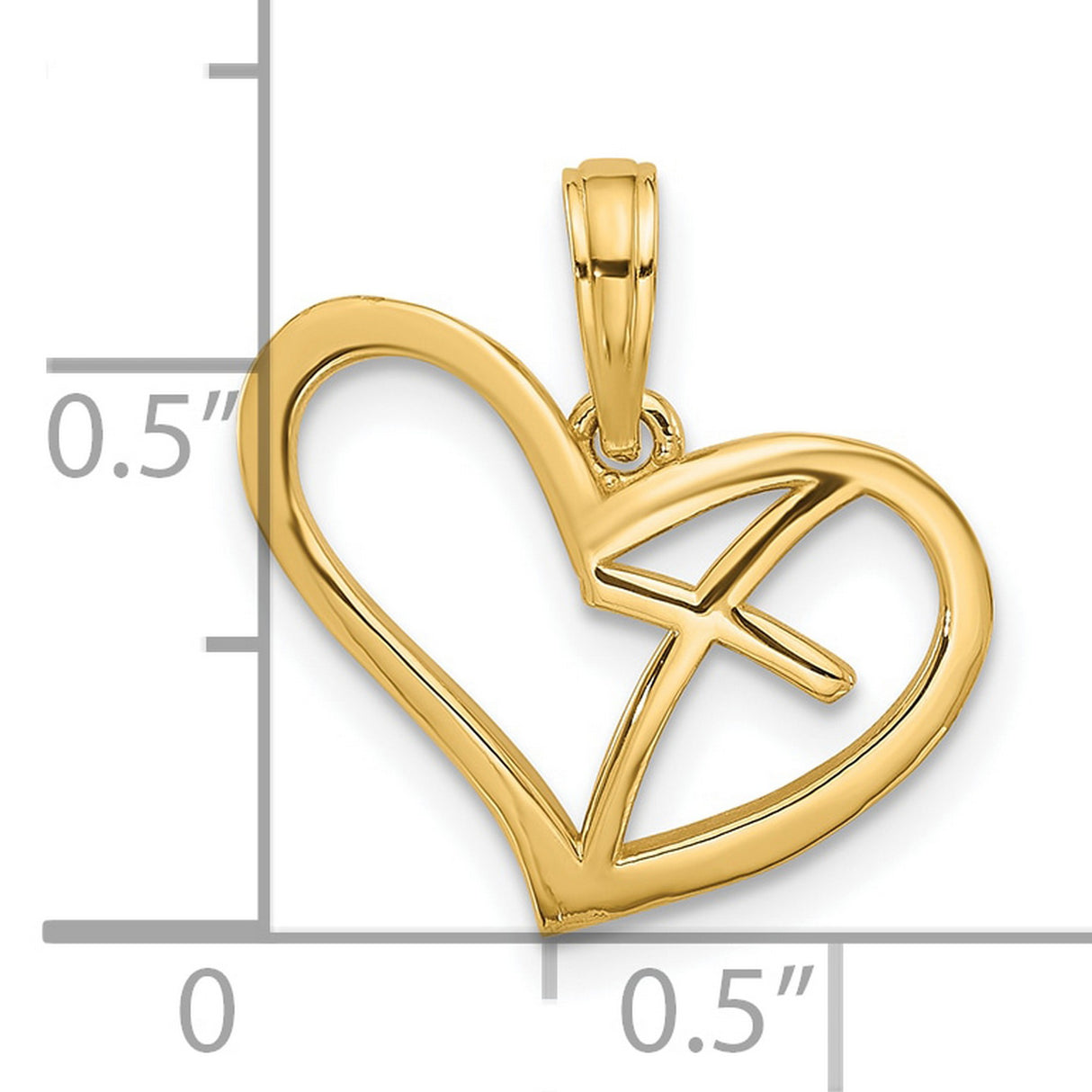 14k Yellow Gold Cross Pendant, Minimalist Religious Charm for Men and Women