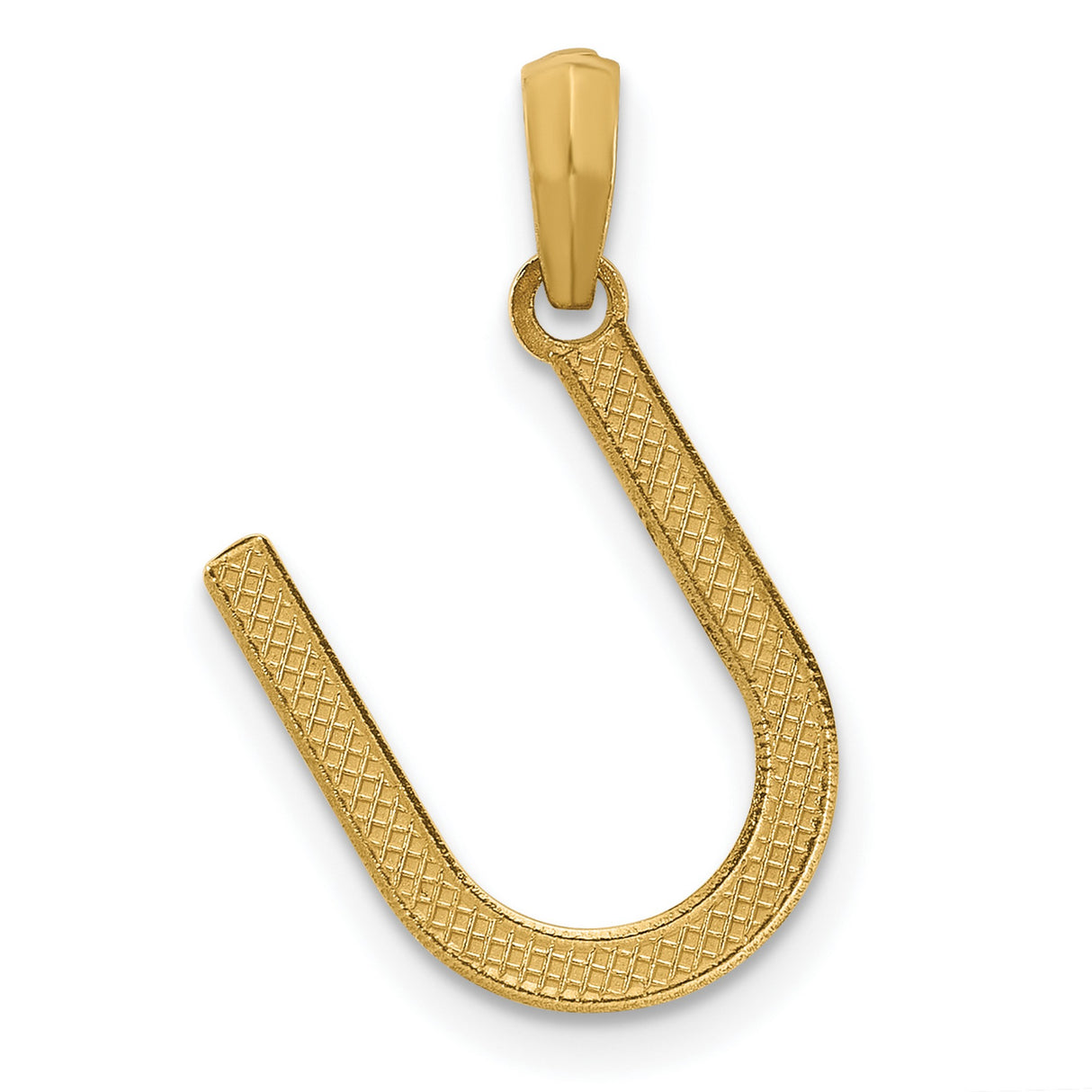 14k Yellow Gold Horseshoe Pendant, Symbol of Luck and Protection, Minimalist Western Charm