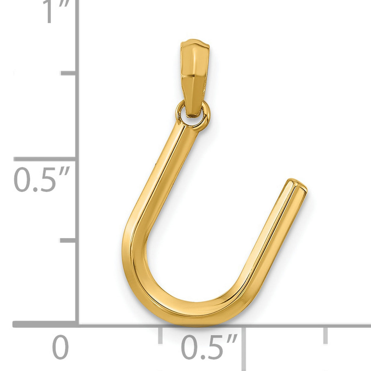 14k Yellow Gold Horseshoe Pendant, Symbol of Luck and Protection, Minimalist Western Charm
