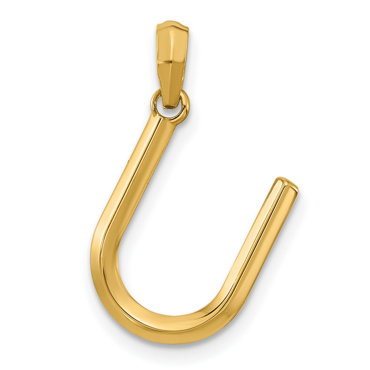 14k Yellow Gold Horseshoe Pendant, Symbol of Luck and Protection, Minimalist Western Charm