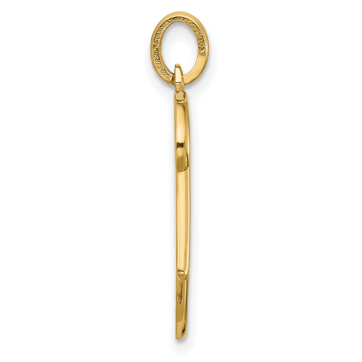 Fancy Letter K Charm Pendant in Real 14k Yellow Gold