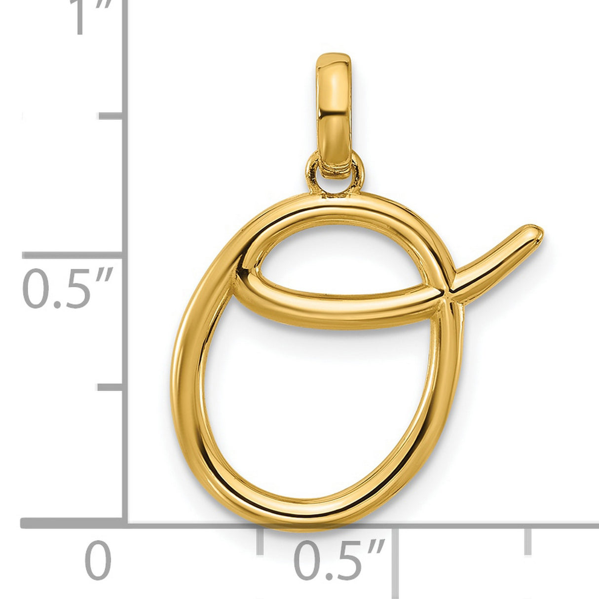 14k Yellow Gold Ichthys Fish Pendant, Christian Symbol Minimalist Religious Jewelry