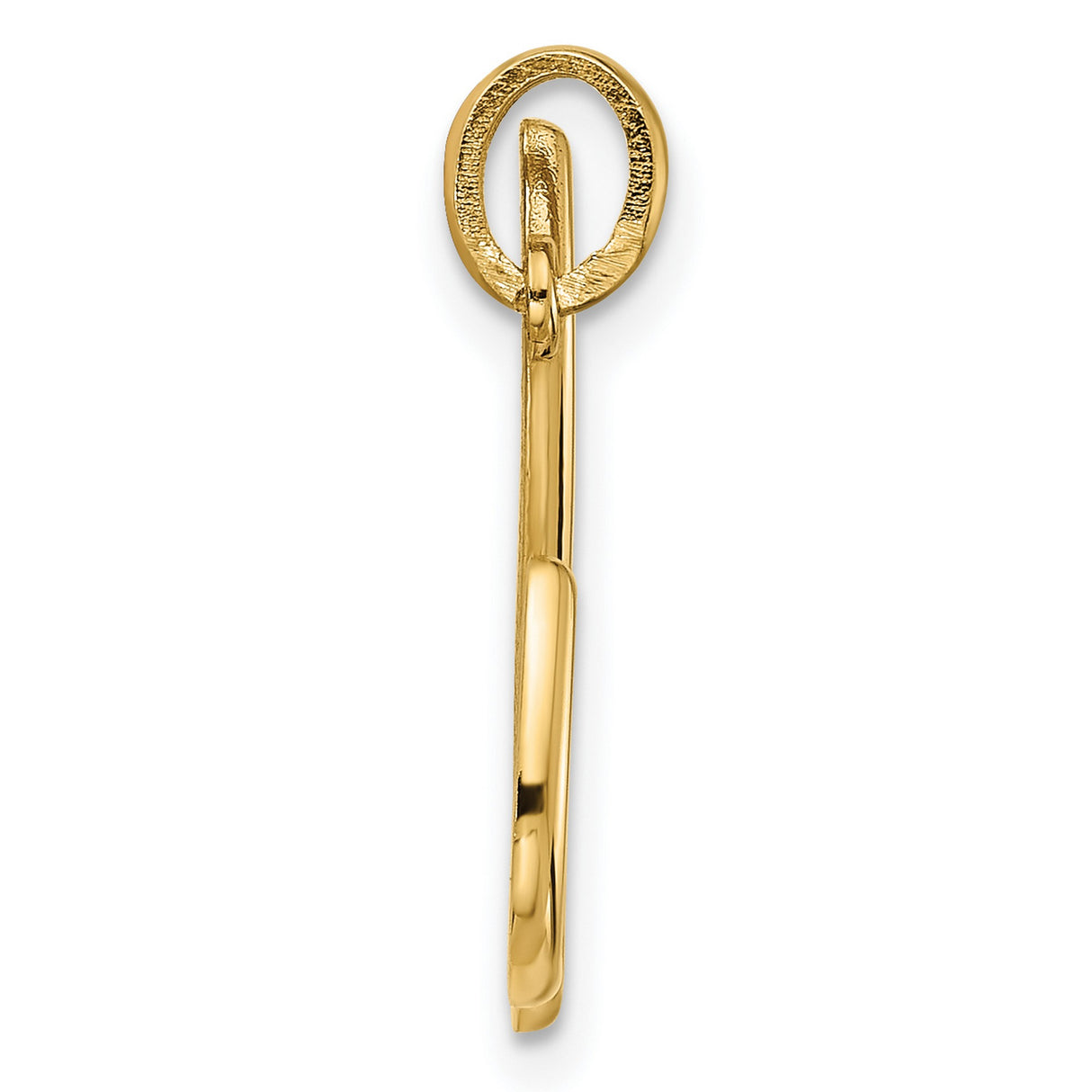 14k Yellow Gold Letter H Pendant, Script Initial Charm, Custom Name Jewelry for Women or Unisex