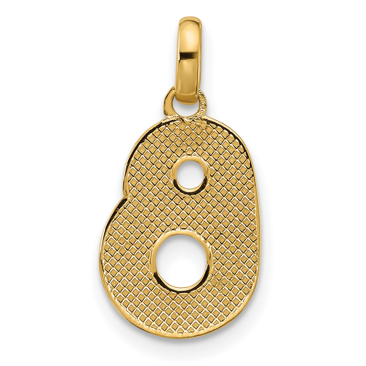 Fancy Letter B Charm Pendant in Real 14k Yellow Gold