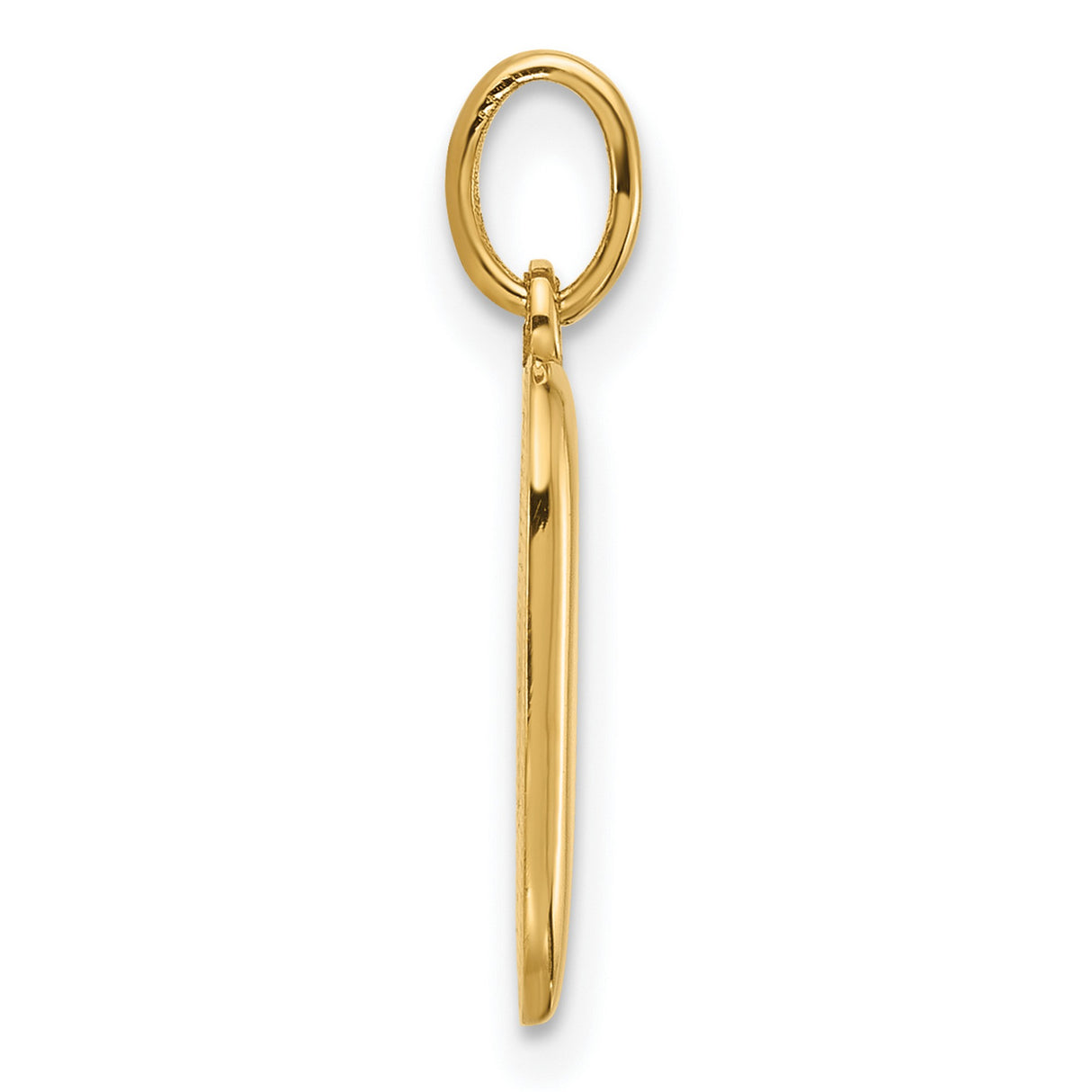 Fancy Letter D Charm Pendant in Real 14k Yellow Gold