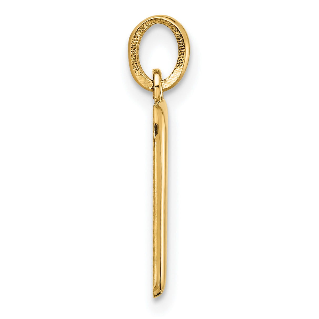 Fancy Letter E Charm Pendant in Real 14k Yellow Gold