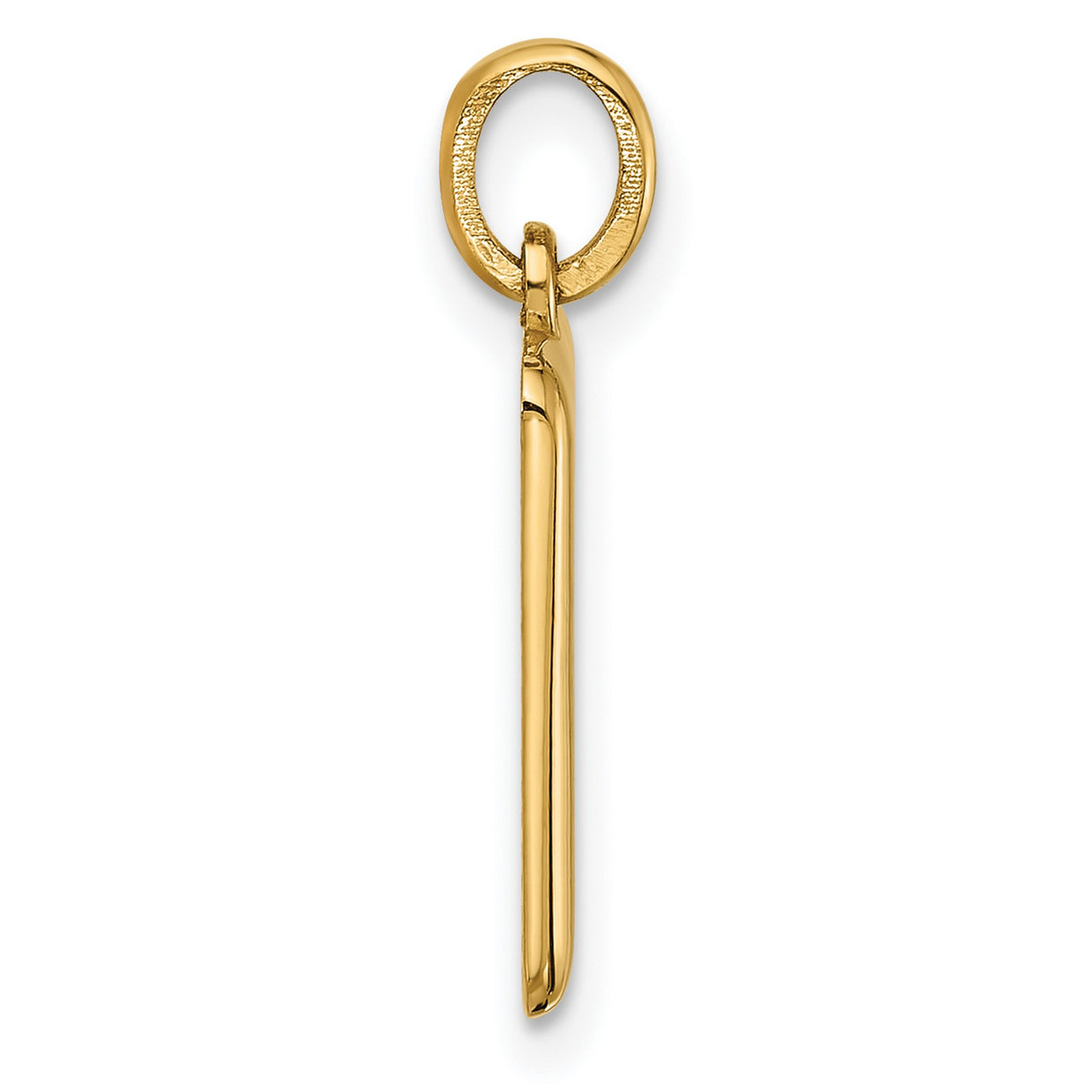 Fancy Letter F Charm Pendant in Real 14k Yellow Gold