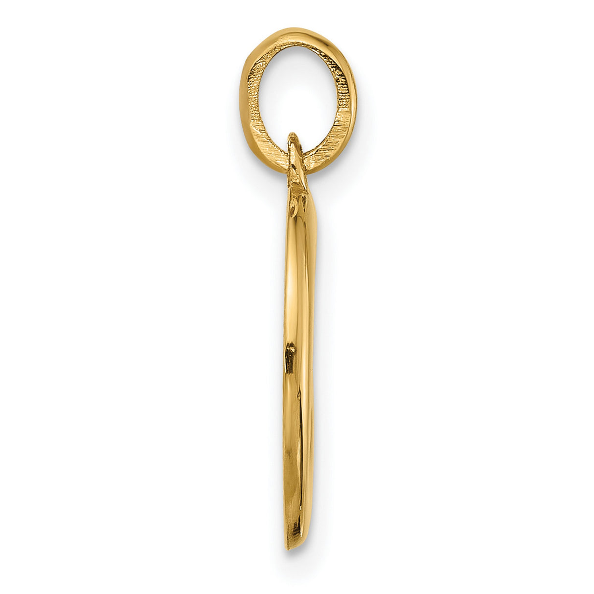 Fancy Letter G Charm Pendant in Real 14k Yellow Gold