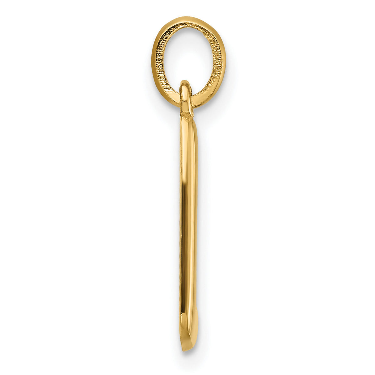 Fancy Letter L Charm Pendant in Real 14k Yellow Gold