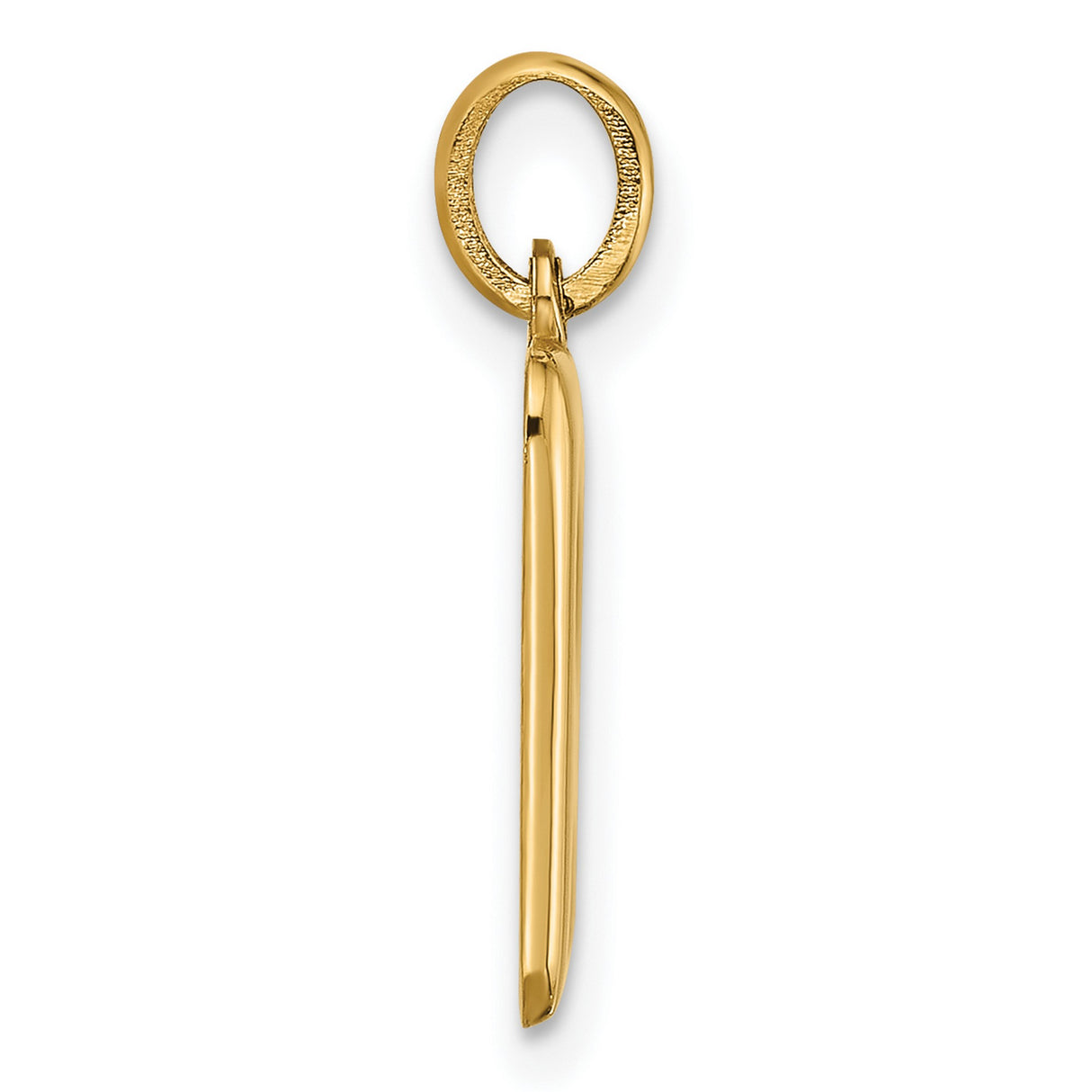 Fancy Letter R Charm Pendant in Real 14k Yellow Gold