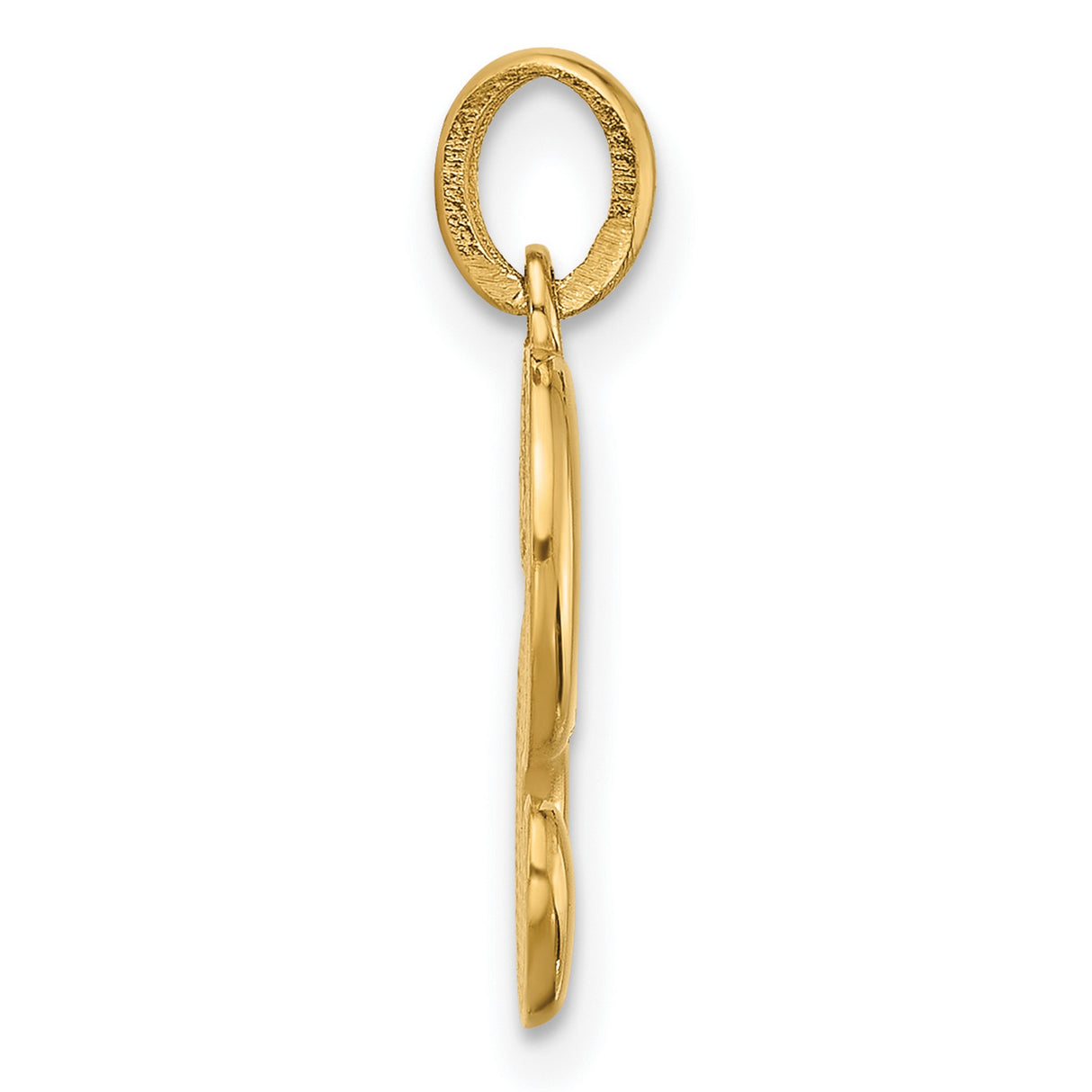 Fancy Letter S Charm Pendant in Real 14k Yellow Gold