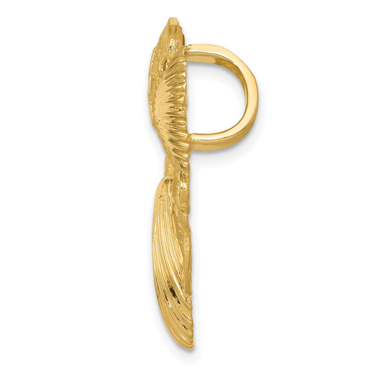 14k Yellow Gold Pendant with Sand Dollar, Starfish, and Scallop Shell Motifs, Nautical Theme