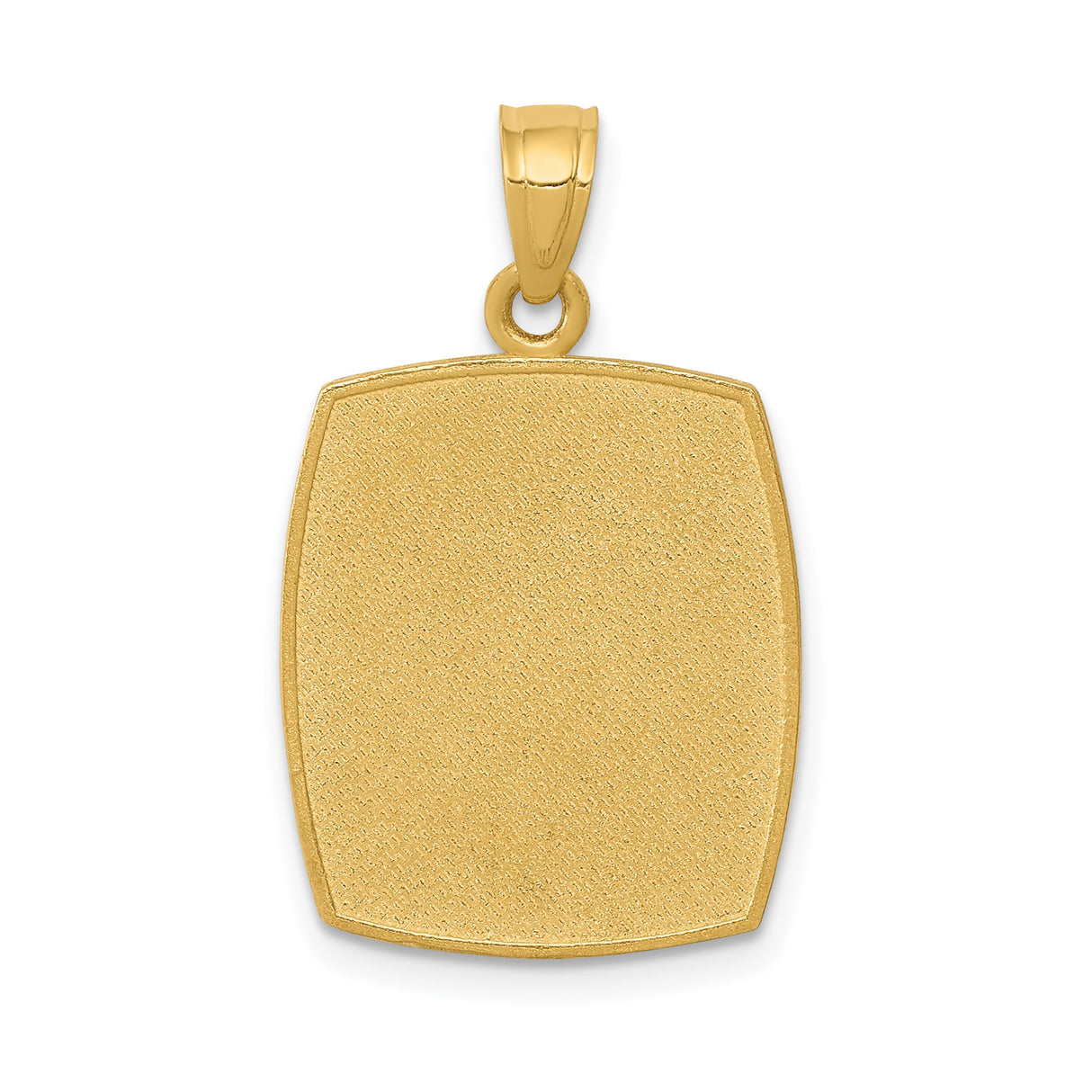14k Yellow Gold Baptism Pendant with Hand Pouring Water Engraving, Christian Medallion