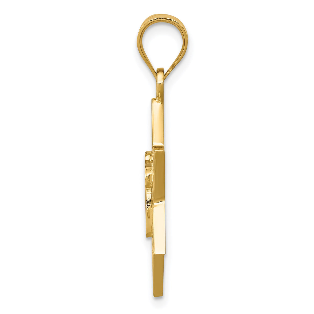 14k Yellow Gold Pendant with Chai Symbol and Star of David, Jewish Heritage Jewelry