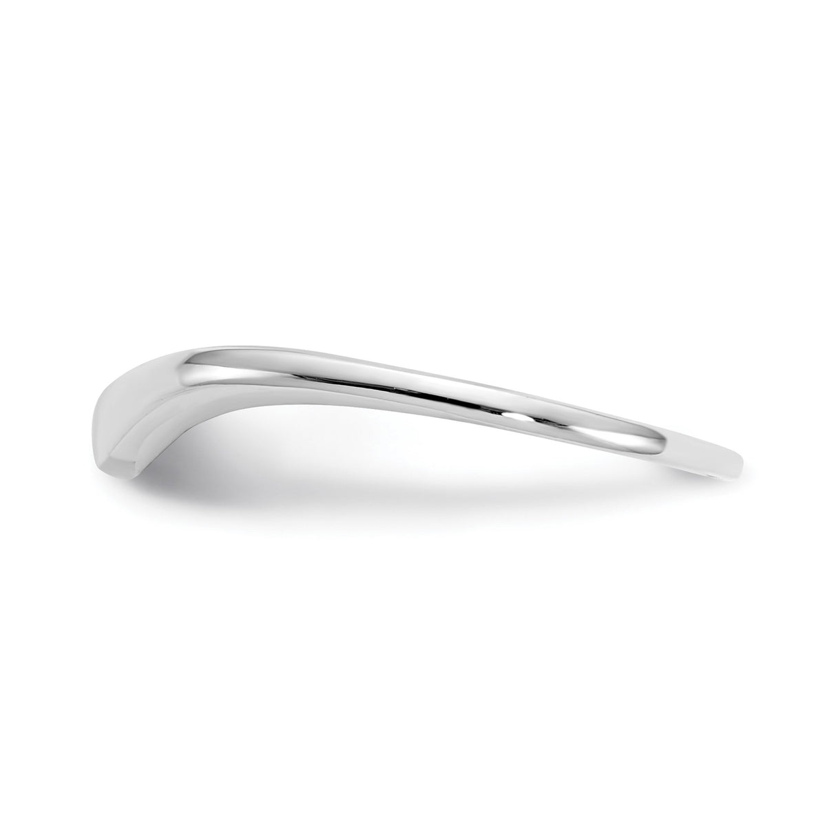 14k White Gold wedding band ring detail view