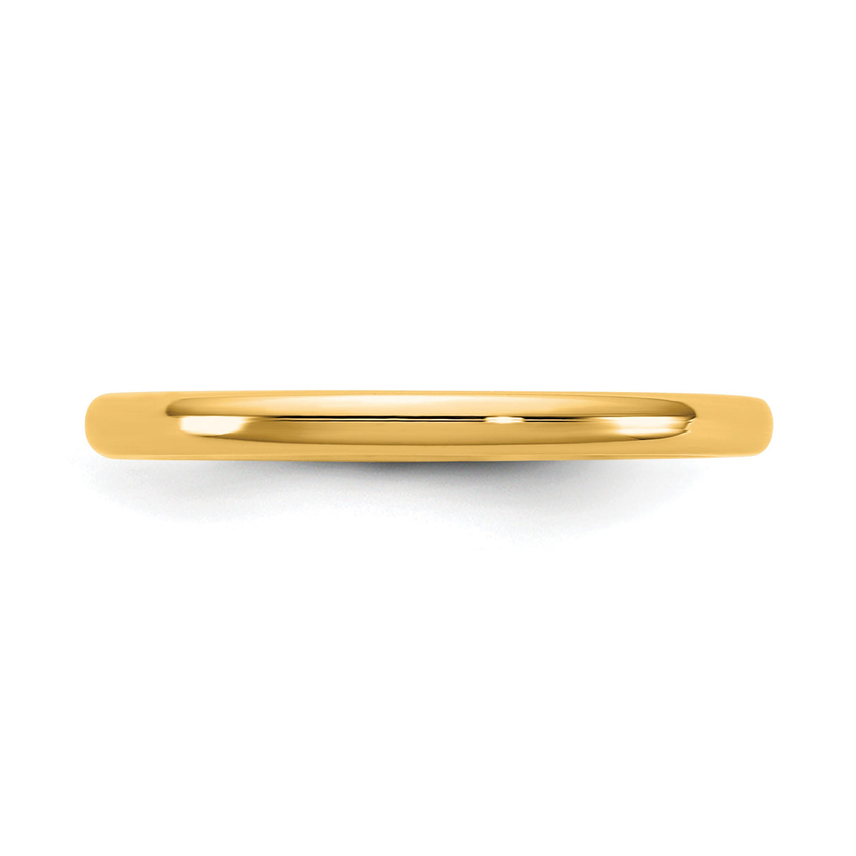 14k Yellow Gold Comfort Fit wedding band ring detail view