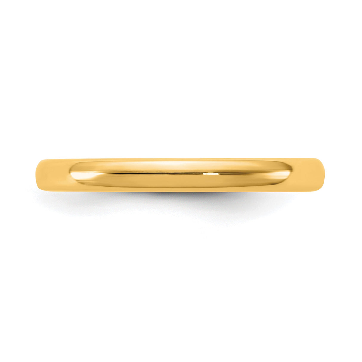 14k Yellow Gold Comfort Fit wedding band ring detail view