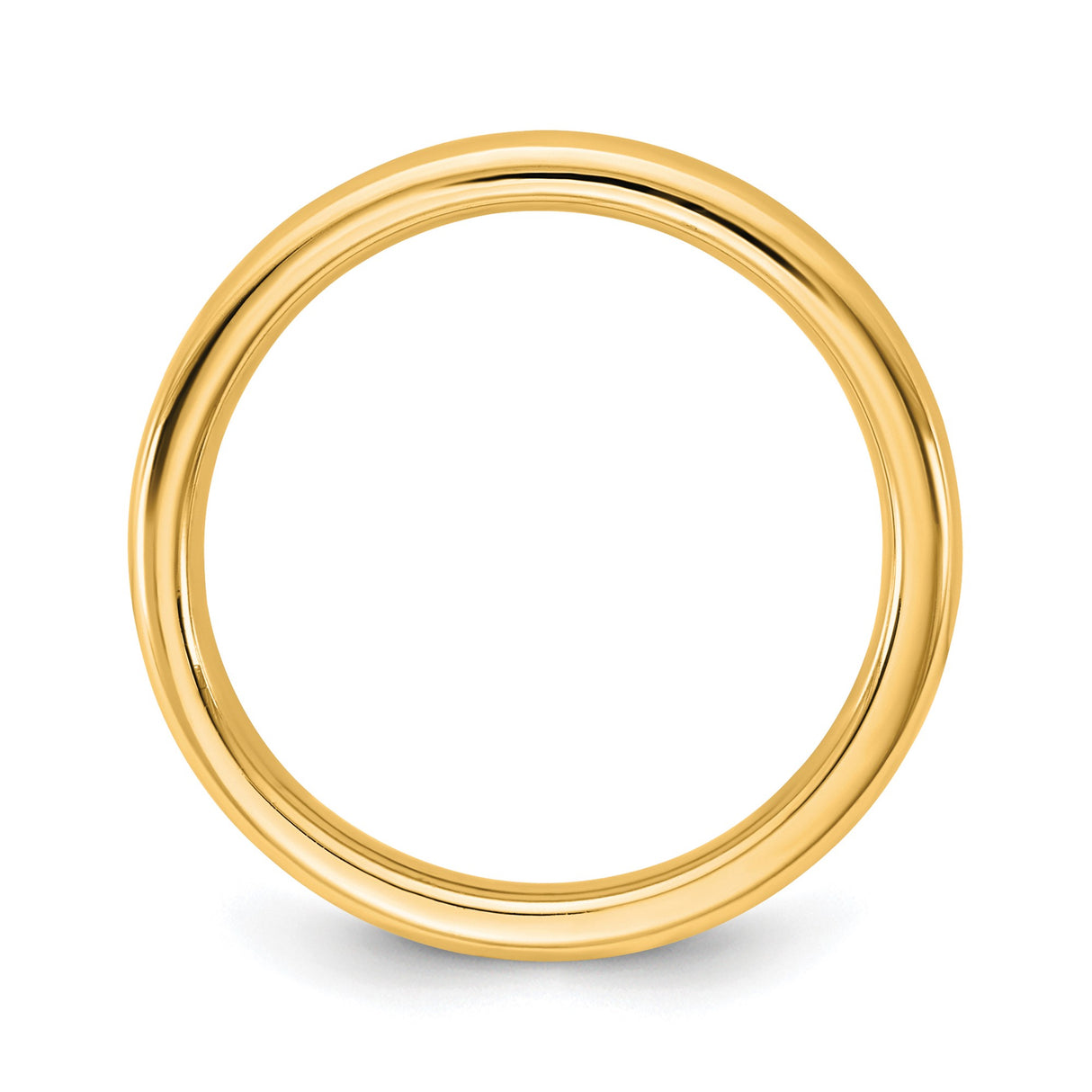 14k Yellow Gold Comfort Fit wedding band ring alternate angle