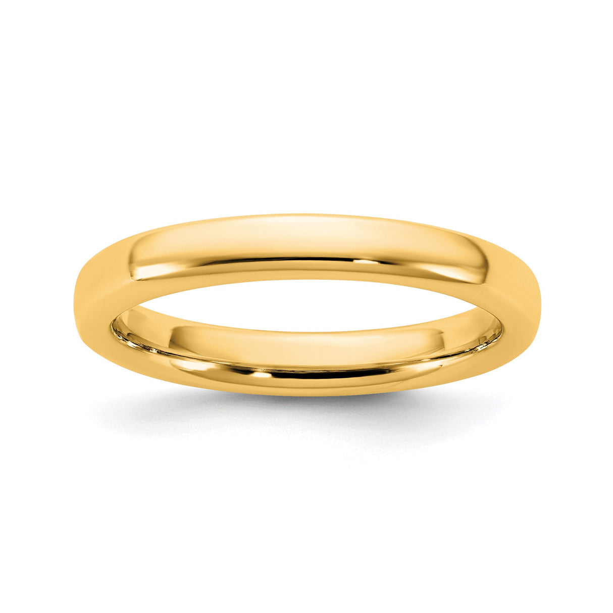 14k Yellow Gold Comfort Fit wedding band ring