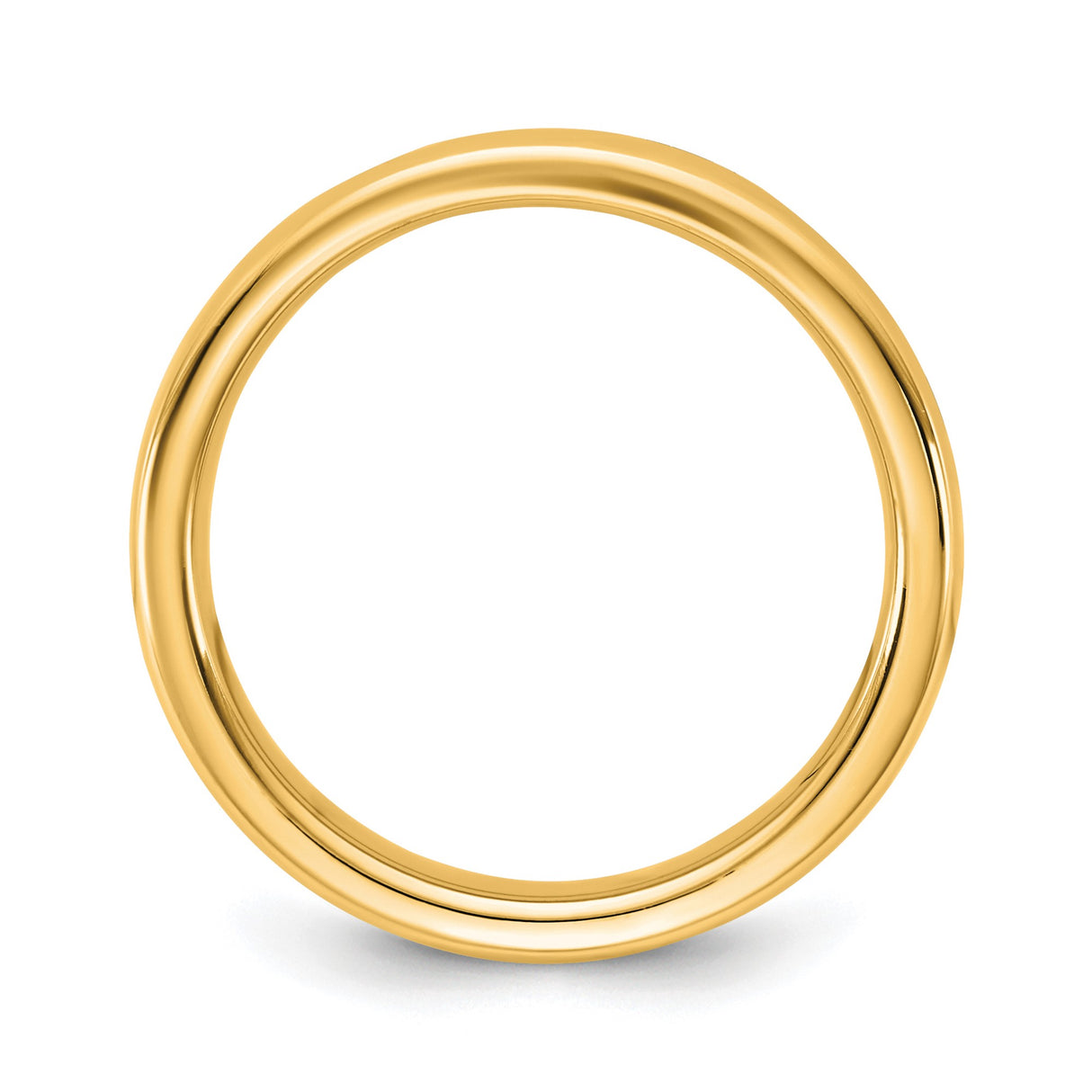 14k Yellow Gold Comfort Fit wedding band ring alternate angle