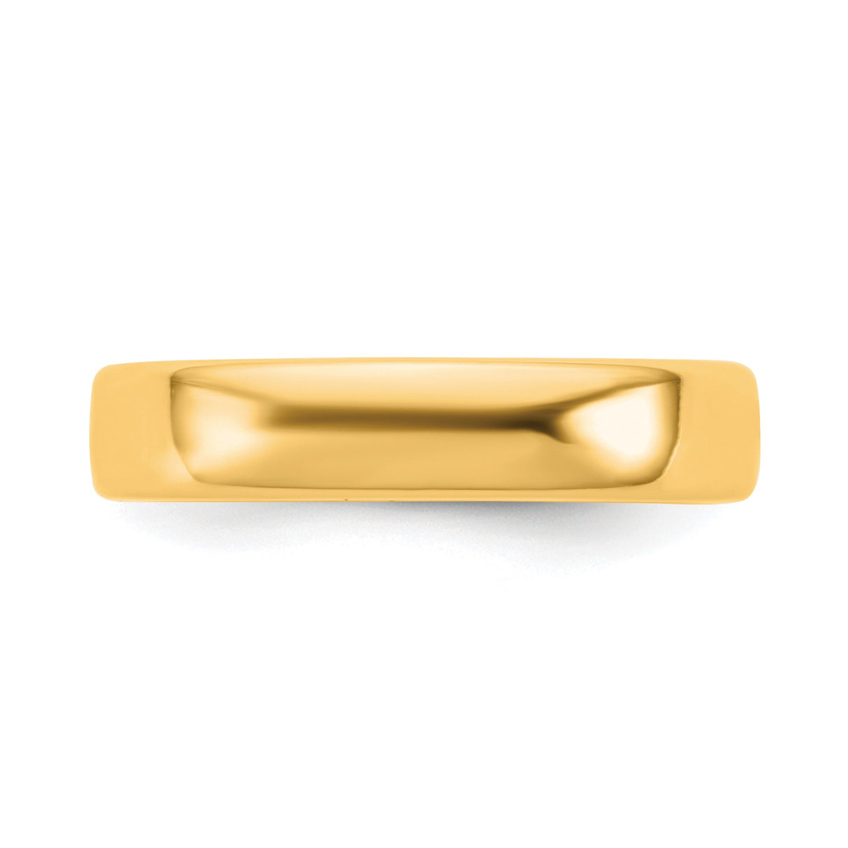 14k Yellow Gold Comfort Fit wedding band ring detail view
