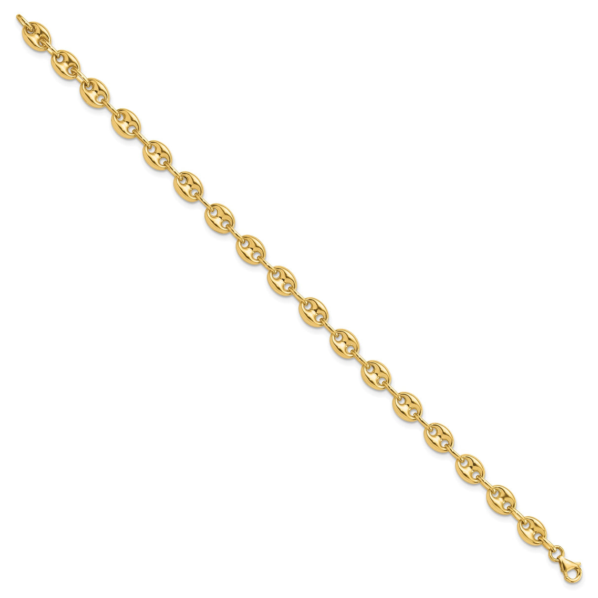14K Yellow Gold 6.3 mm Lightweight Chain Bracelet, Polished