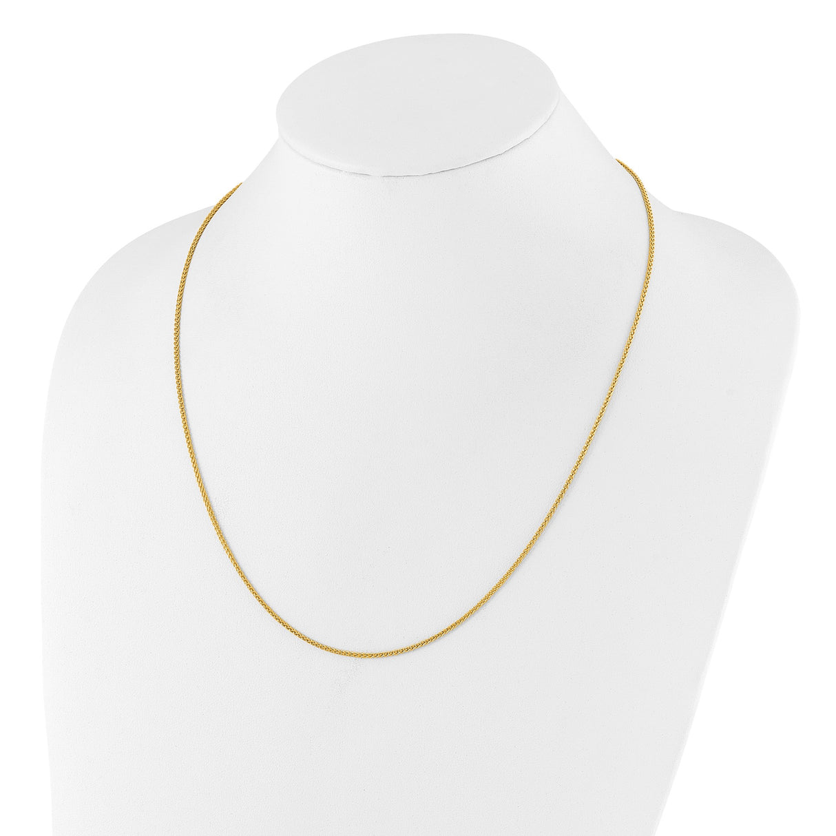 925 Yellow Gold 1.5 mm Polished Chain Necklace detail view