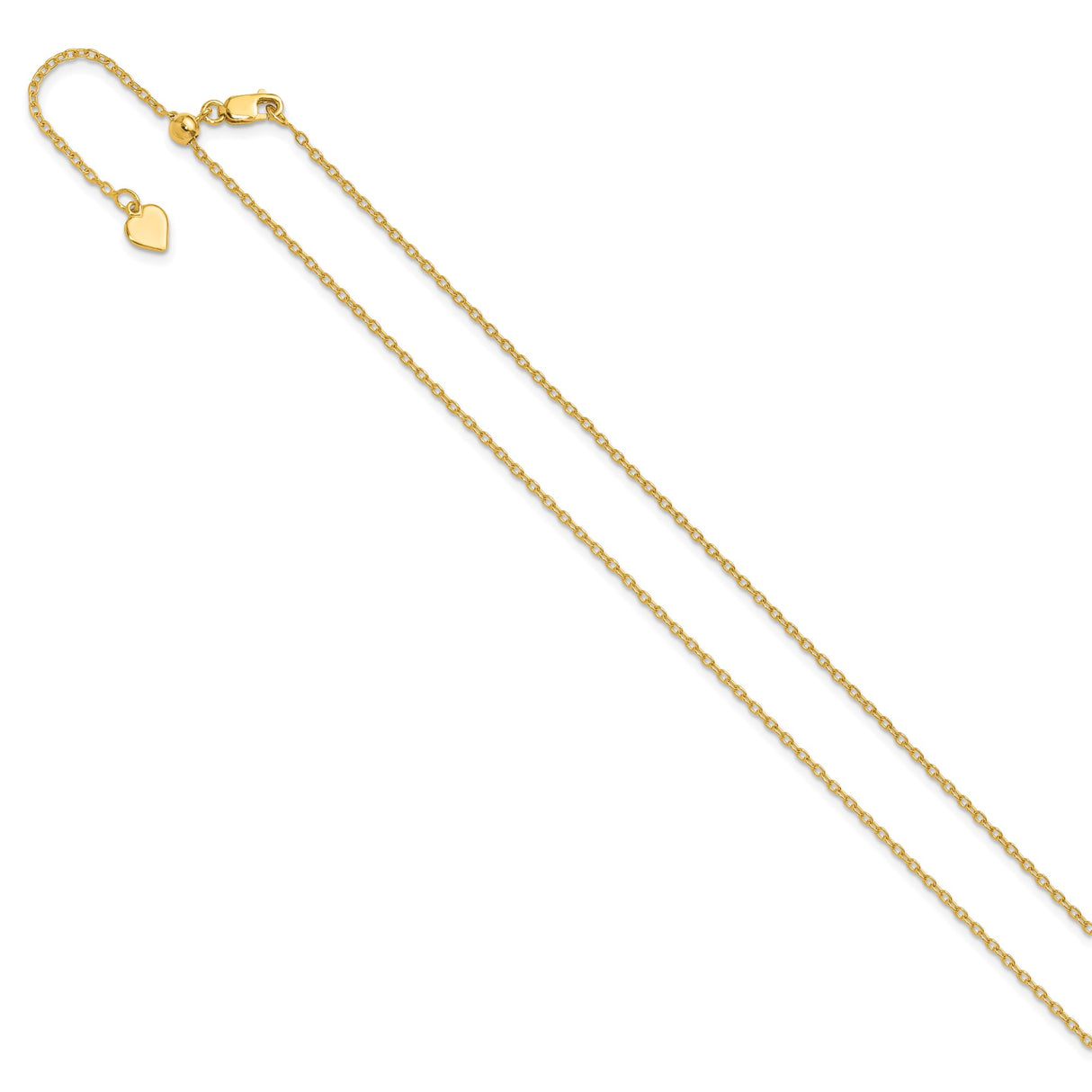 925 Yellow Gold 1.4 mm Polished Chain Necklace