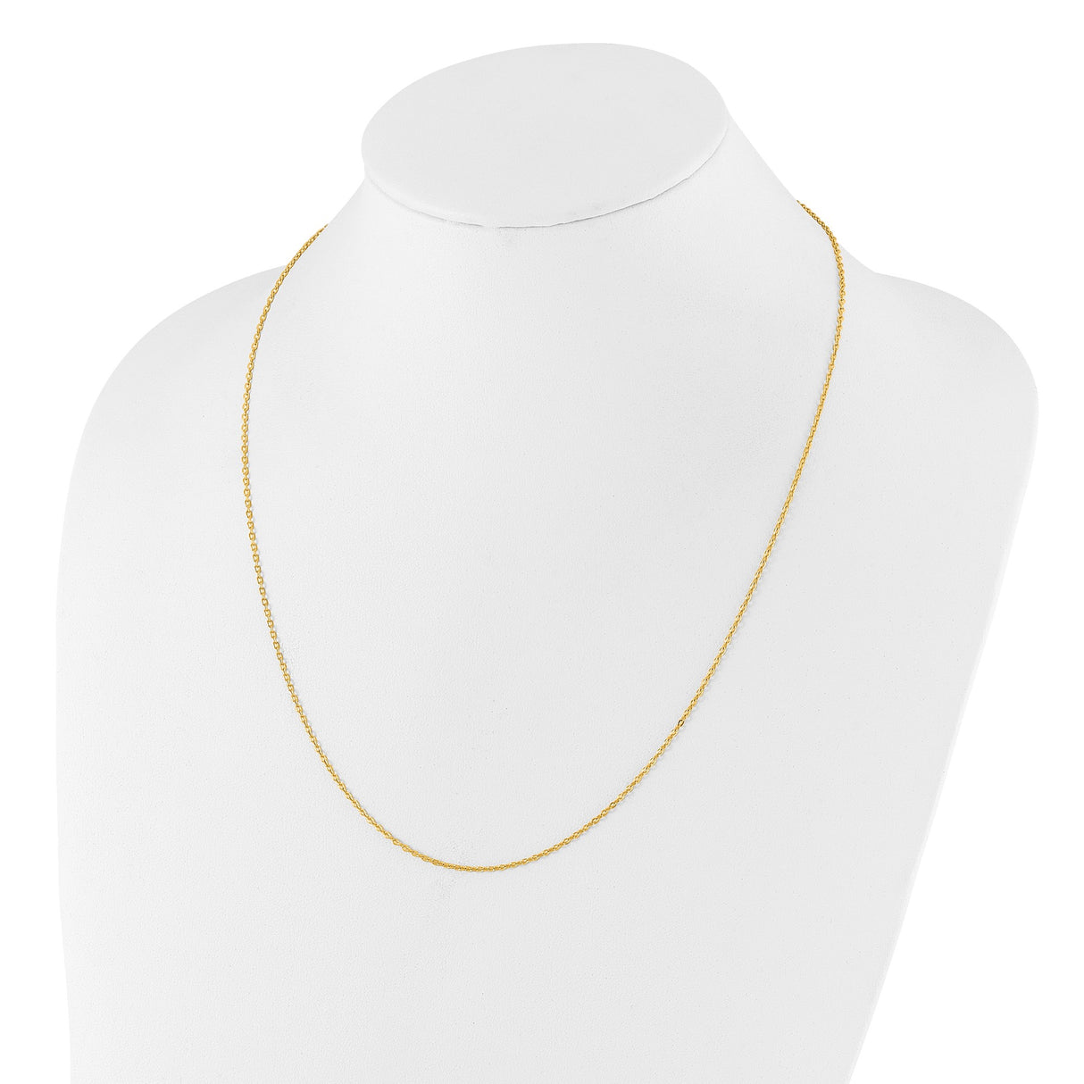 925 Yellow Gold 1.4 mm Polished Chain Necklace detail view