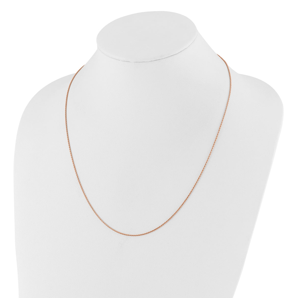 925 Yellow Gold 1.1 mm Polished Chain Necklace detail view