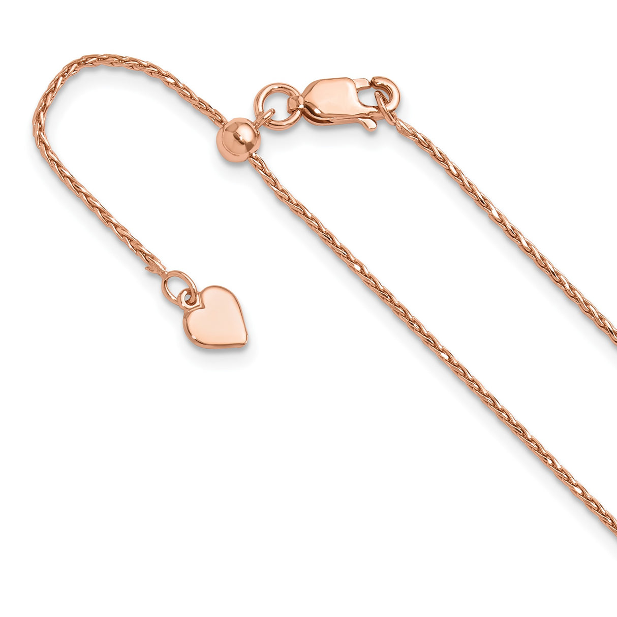 925 Yellow Gold 1.1 mm Polished Chain Necklace detail view
