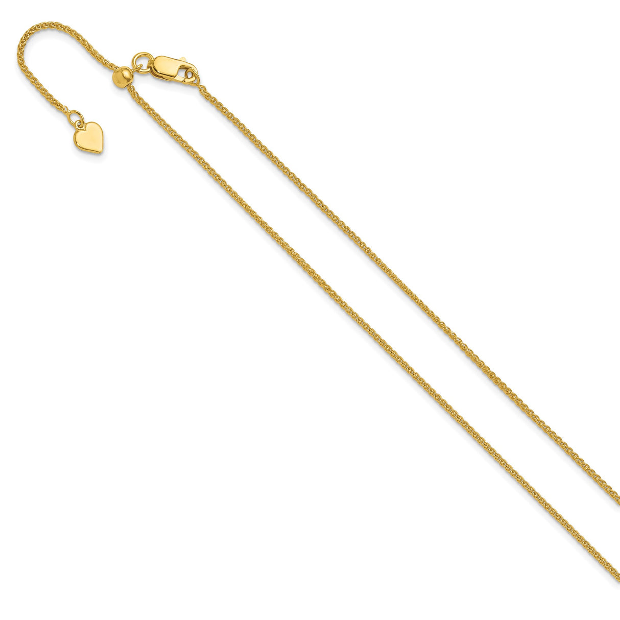 925 Yellow Gold 1.3 mm Polished Chain Necklace