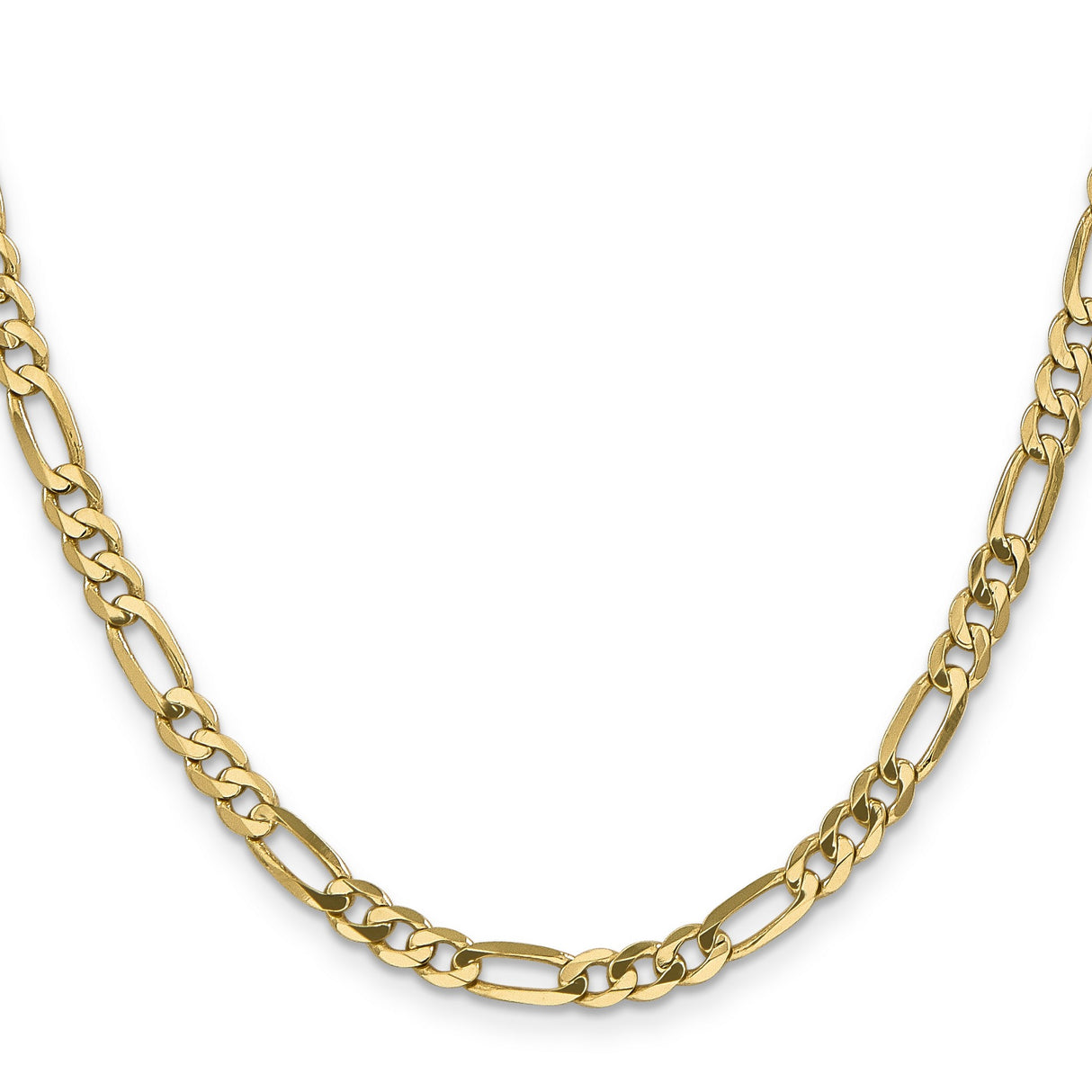14K Yellow Gold 4.75 mm Figaro Chain Necklace, Polished