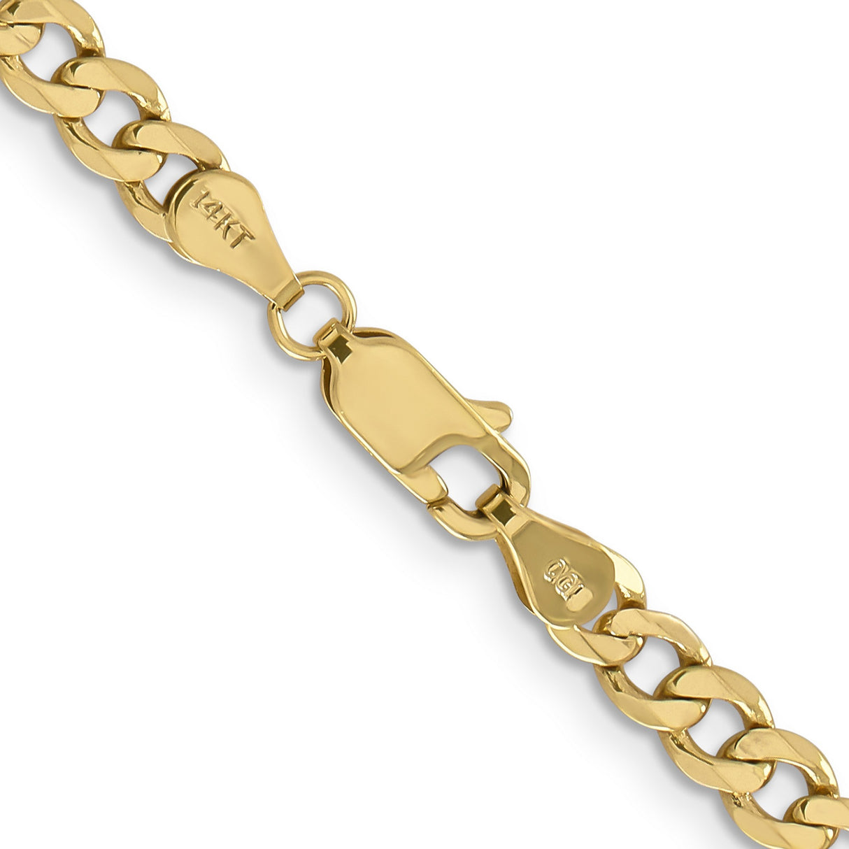 14K Yellow Gold 4.75 mm Figaro Chain Necklace, Polished alternate angle