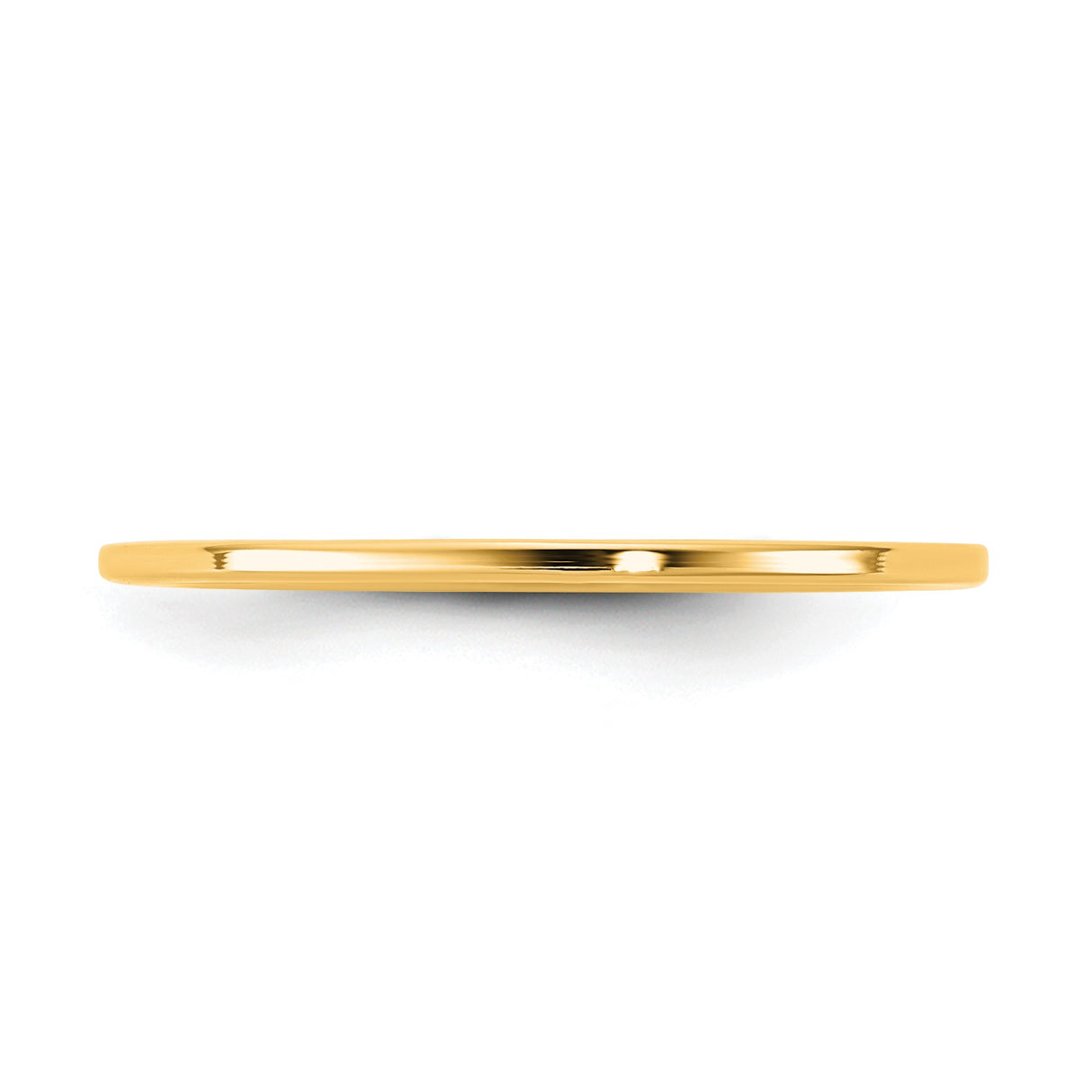 14k Yellow Gold Flat, Comfort Fit wedding band ring detail view
