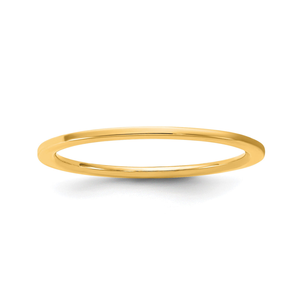 14k Yellow Gold Flat, Comfort Fit wedding band ring