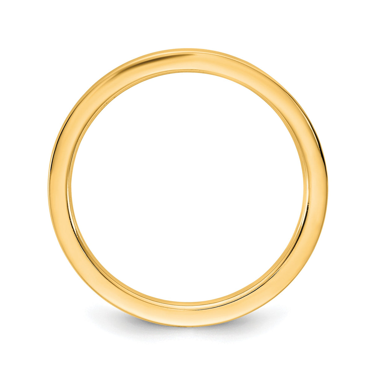 10k Yellow Gold Flat, Comfort Fit wedding band ring alternate angle
