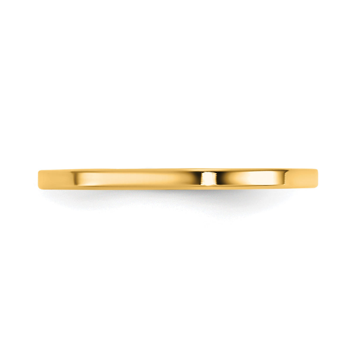 10k Yellow Gold Flat, Comfort Fit wedding band ring detail view