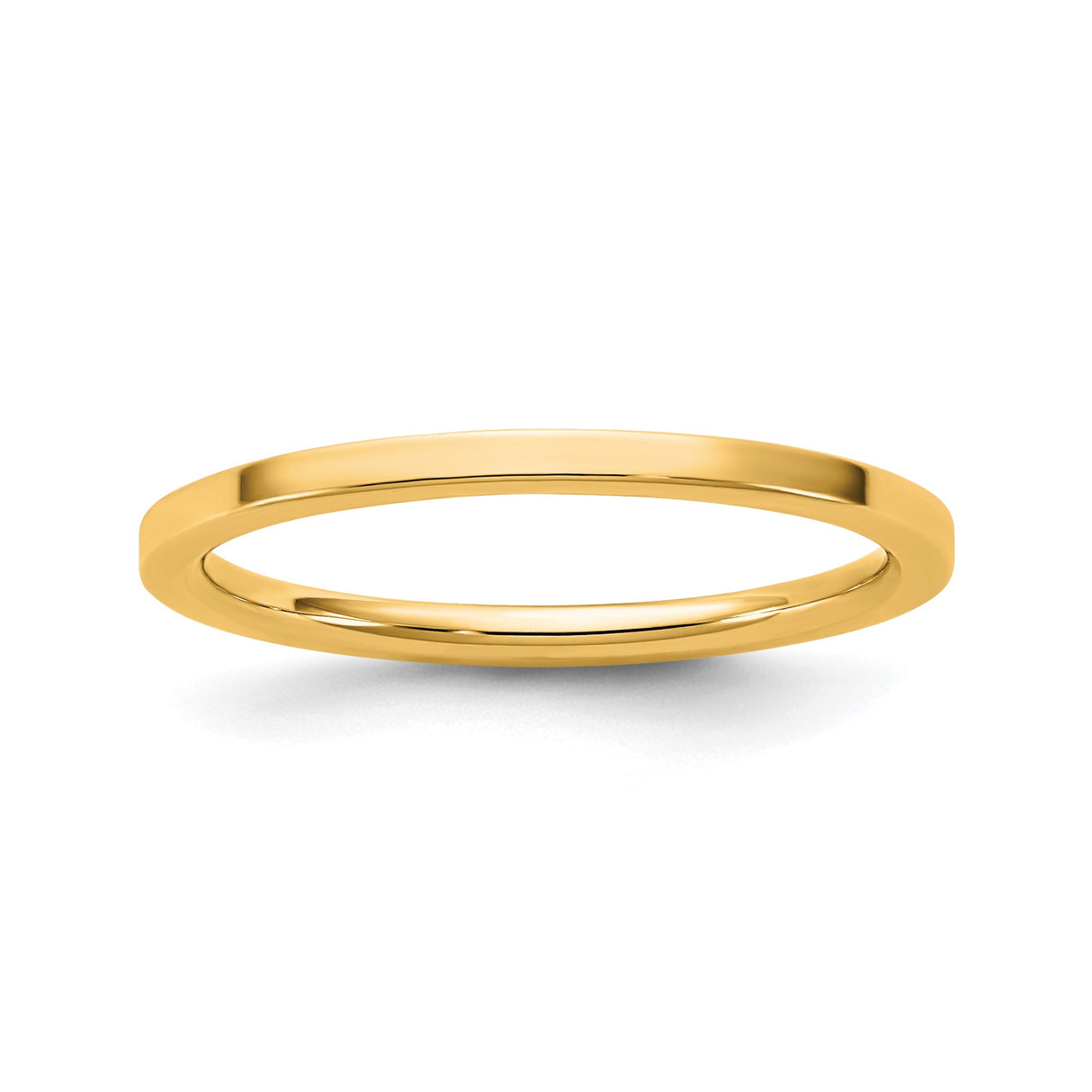 10k Yellow Gold Flat, Comfort Fit wedding band ring
