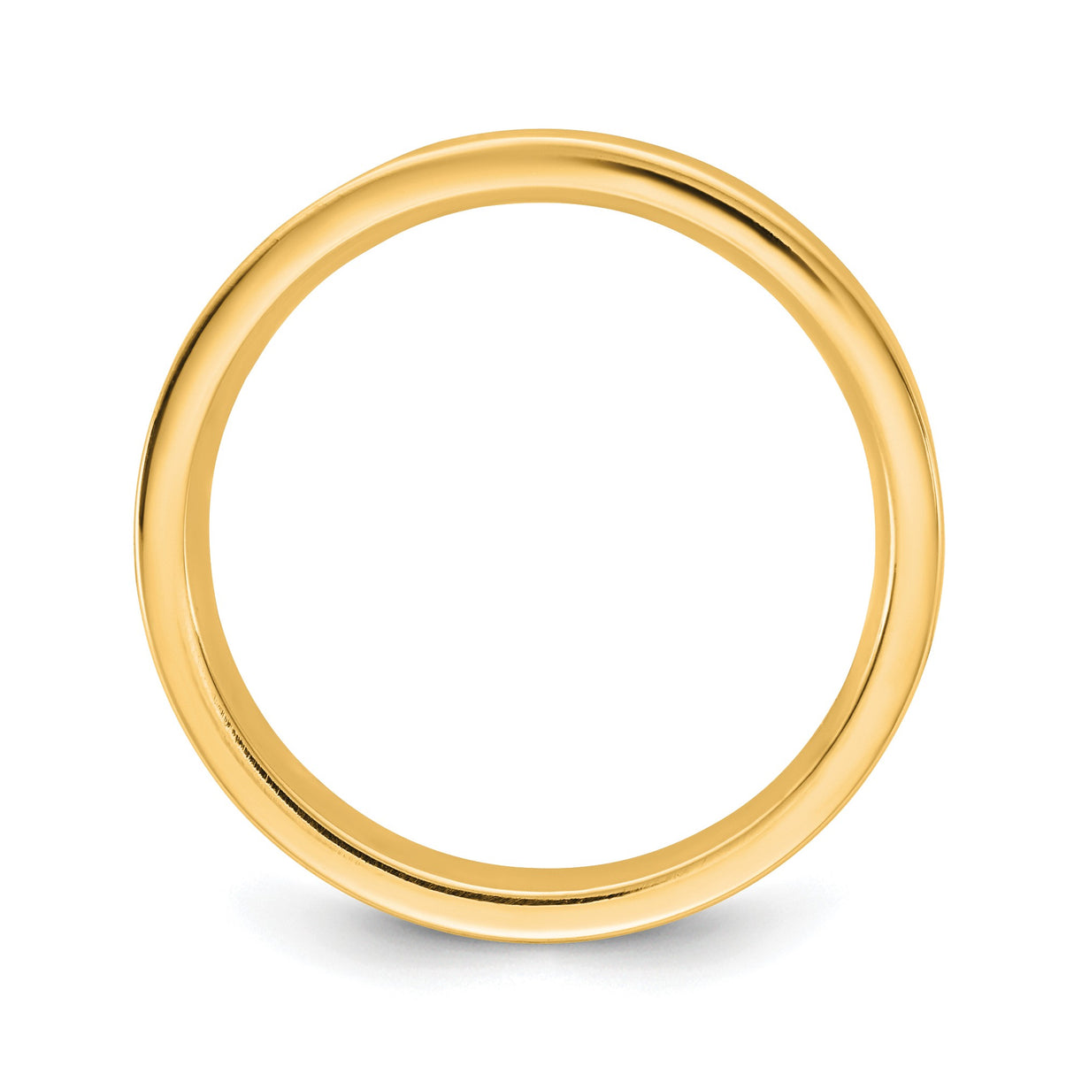 10k Yellow Gold Flat, Comfort Fit wedding band ring alternate angle